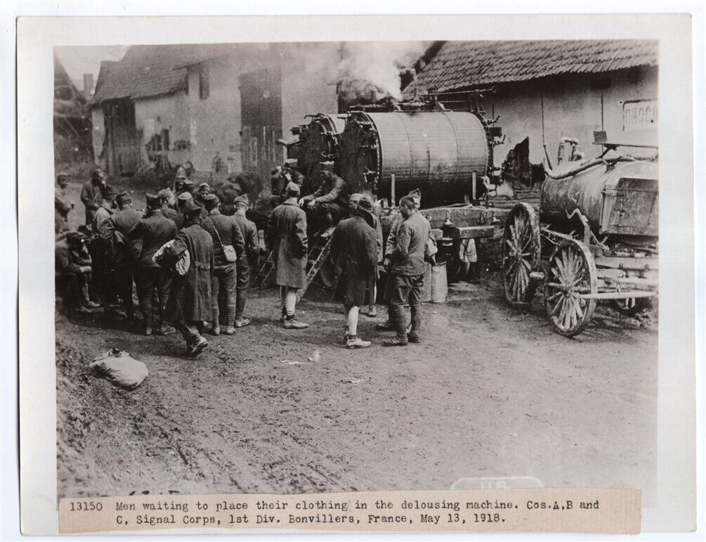1918 1st Division Delousing Machine at Work at Bonvillers France News Photo