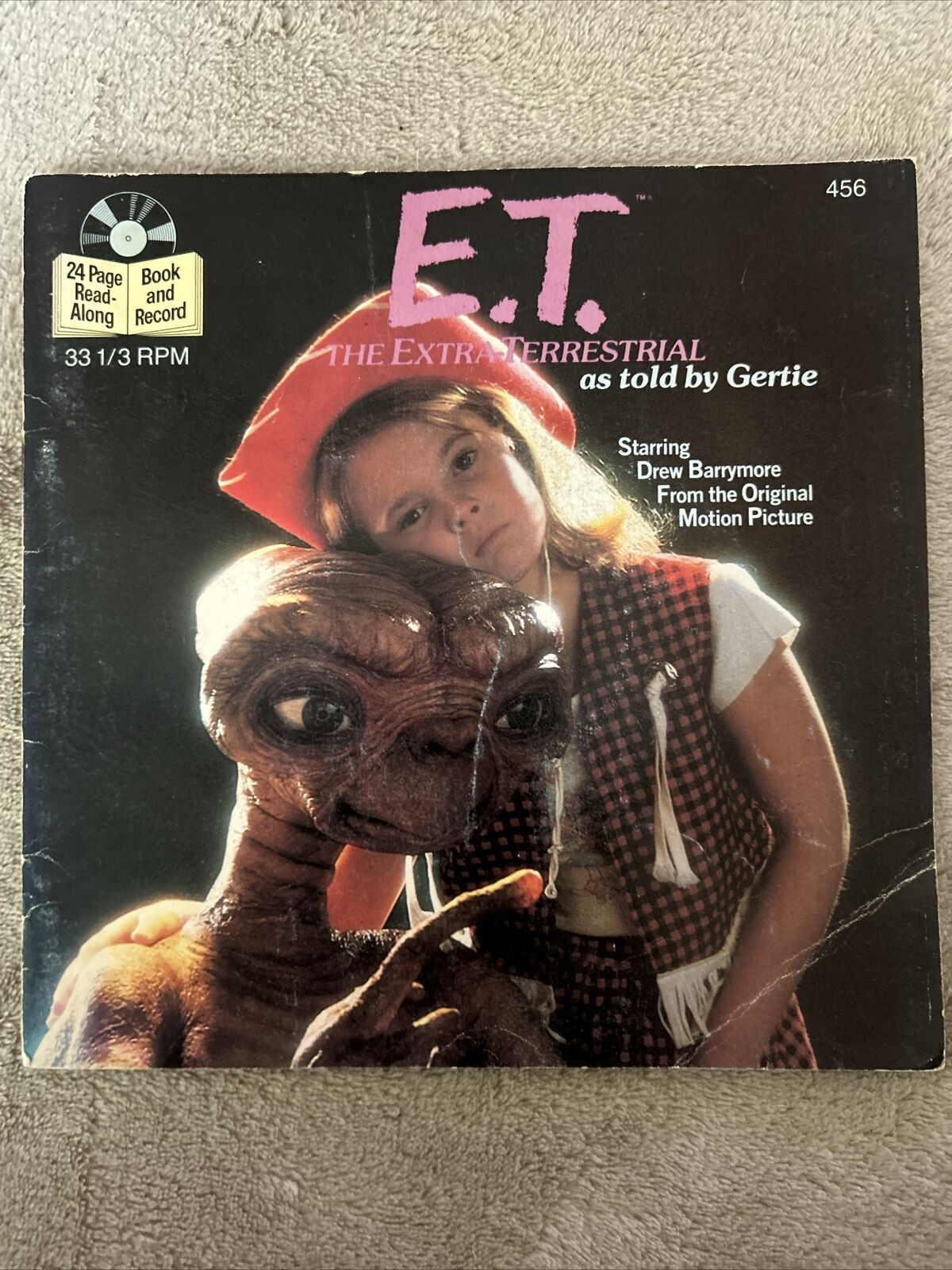 E.T. The Extra-Terrestrial As Told By Gertie Book And Record 1982 Vintage 33 1/3