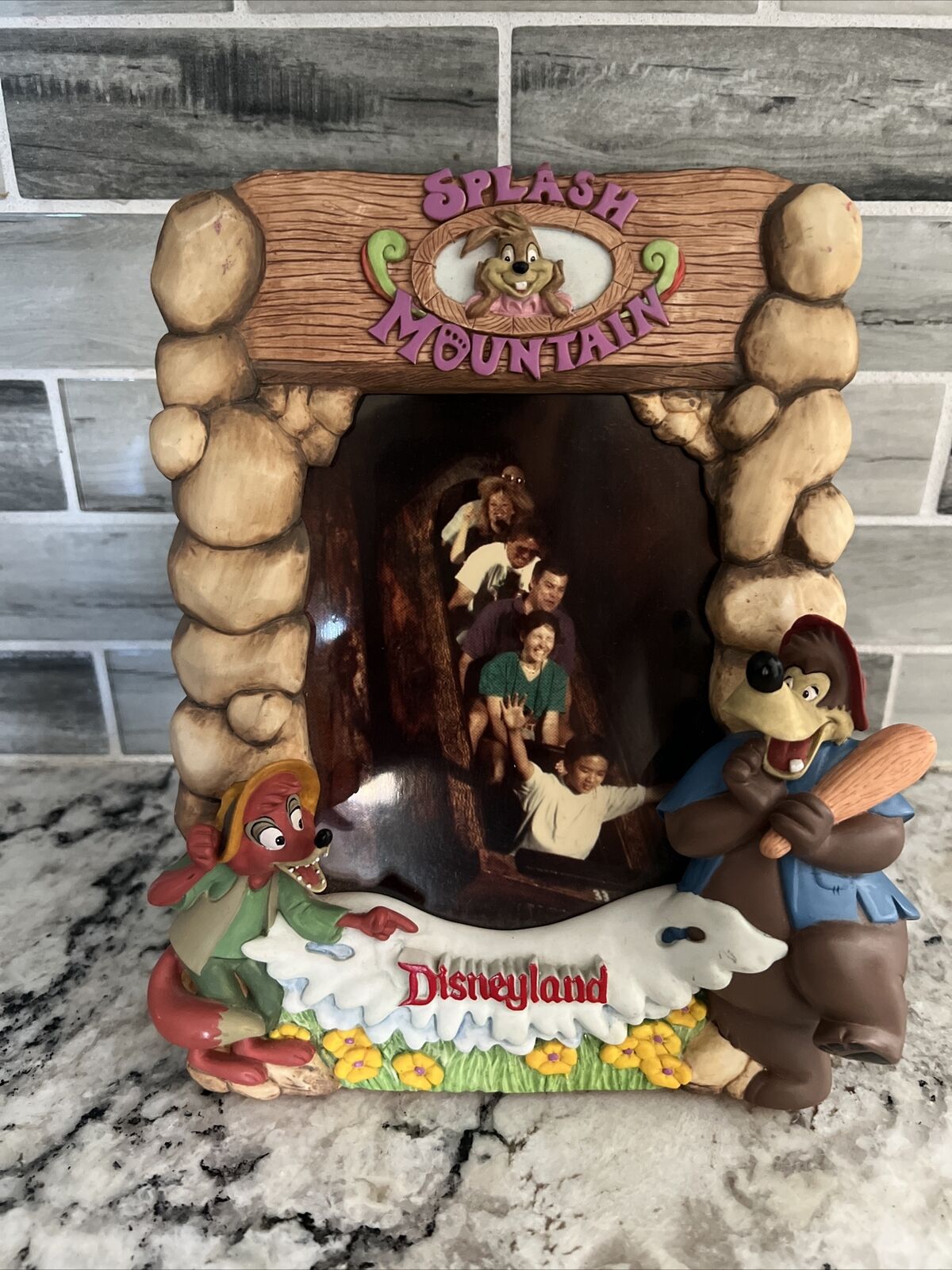 Disneyland 3D Splash Mountain  Picture Frame 5X7 With Vintage Picture
