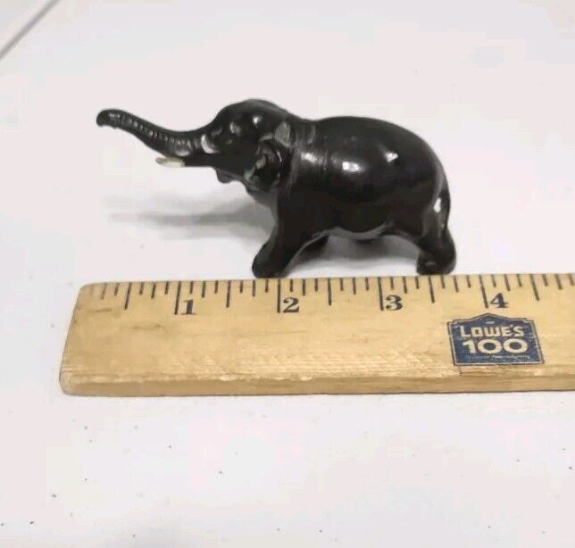 Vintage Metal Elephant Figurine Miniature 