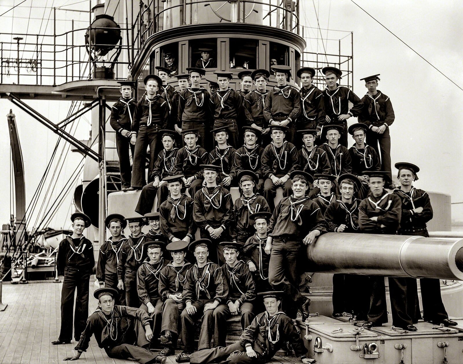 1897 Apprentice Sailors on the USS BROOKLYN 8x10 BORDERLESS Photo
