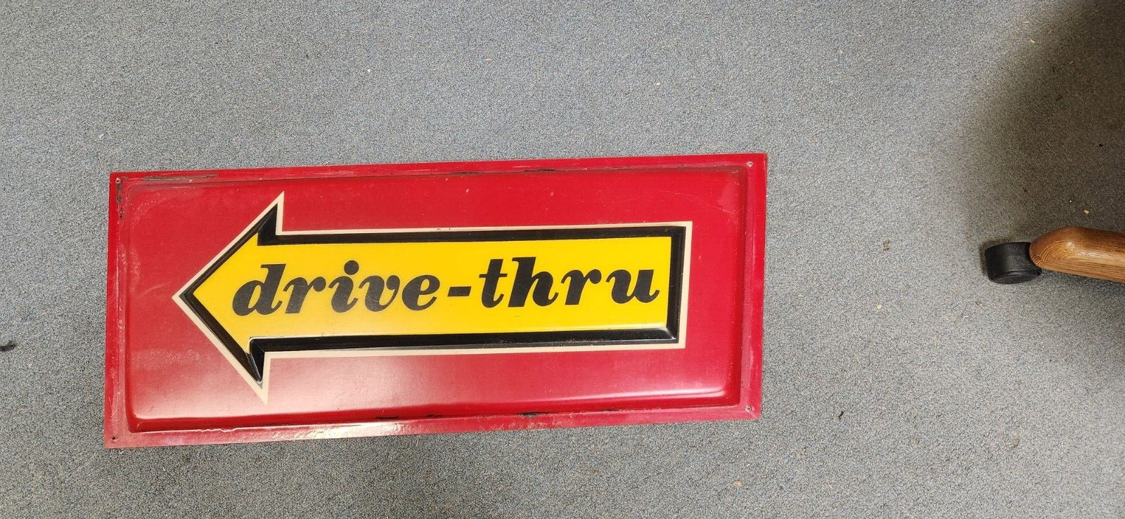 Vintage McDonalds Drive Thru sign Hard to Find Measures 35.5\