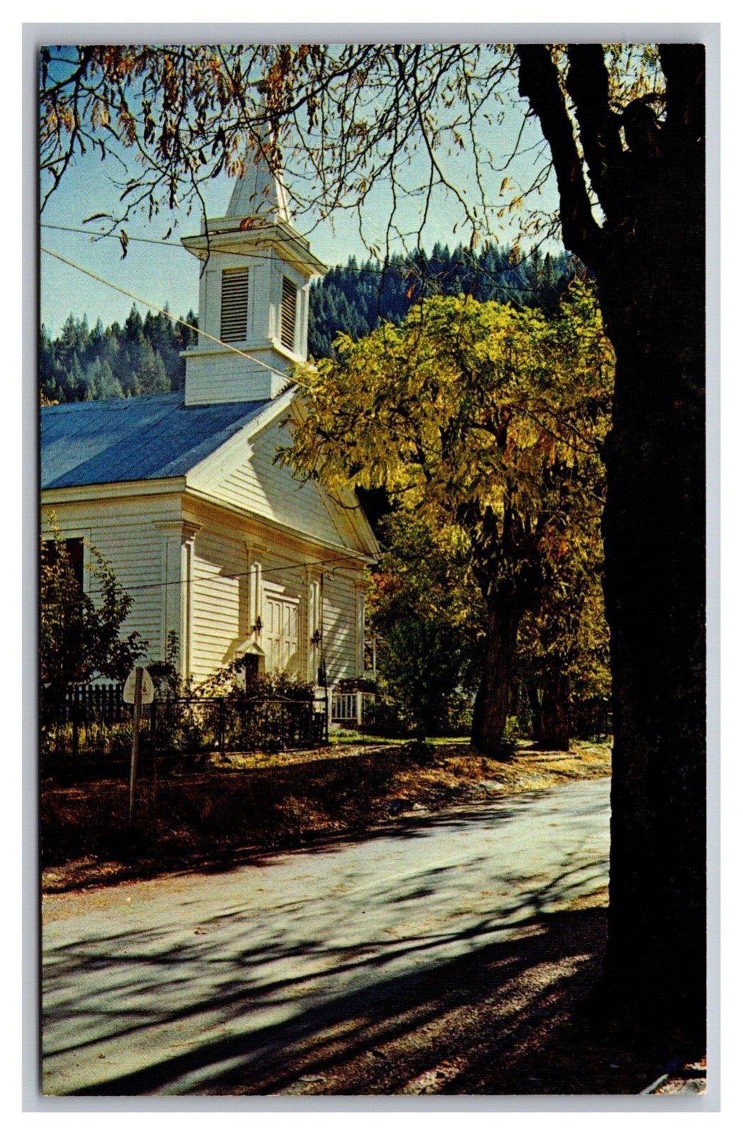 Downieville CA California Methodist Episcopal Church Unposted Chrome Postcard