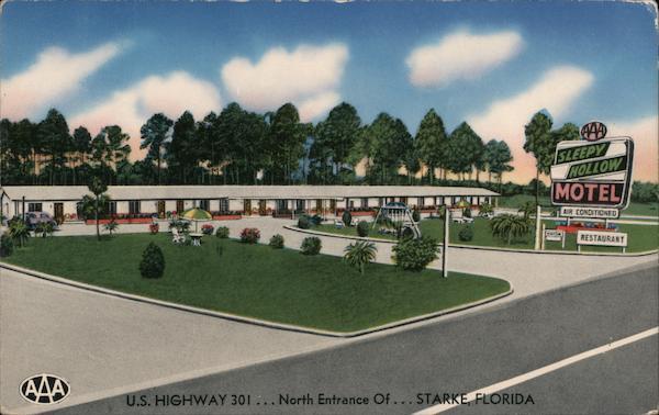 Starke,FL Sleepy Holly Motel Bradford County Florida Douglas R. Smith Postcard