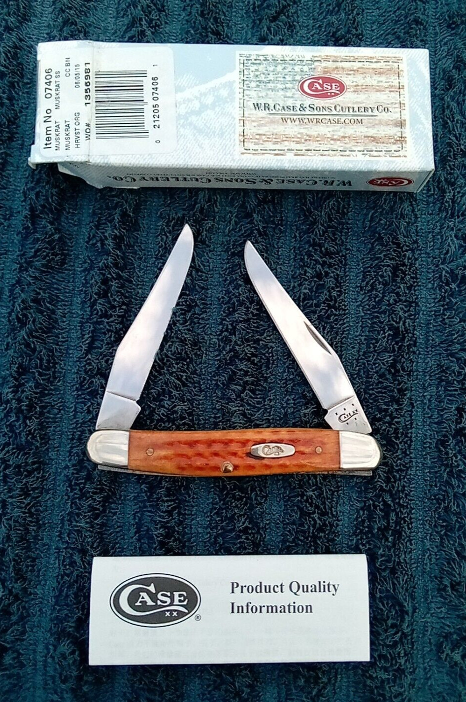 New in Box- Beautiful  Case 2015 Harvest Muskrat - 2 Blade Pocket Knife