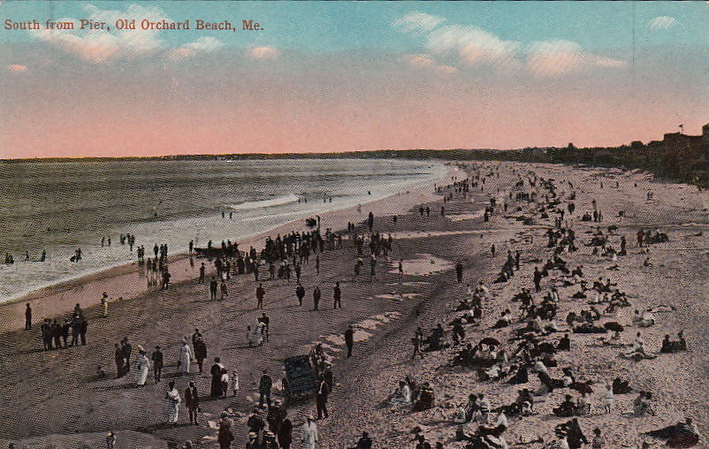 Postcard South from Pier Old Orchard Beach ME