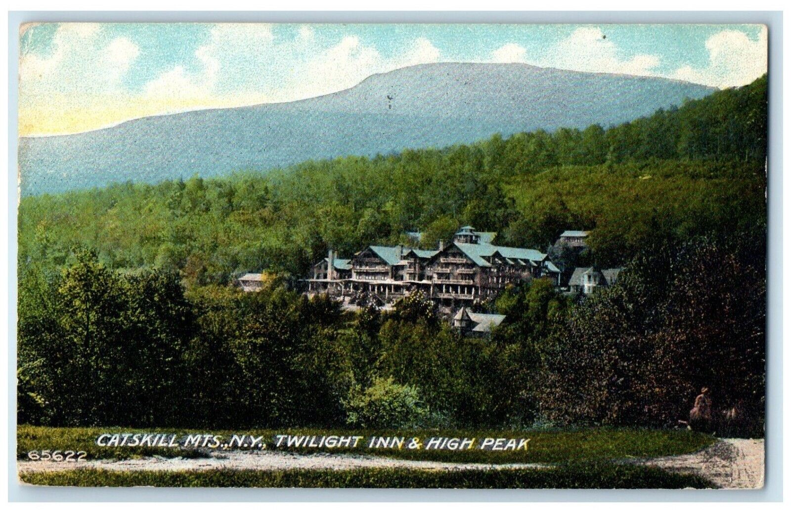 1911 Twilight Inn High Peak Catskill Mountains New York Vintage Antique Postcard