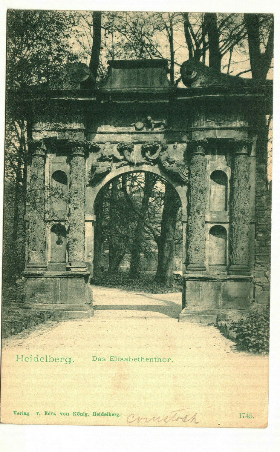HEIDELBERG, GERMANY Das Elisabethenthor - Gate  VINTAGE POSTCARD - UNUSED