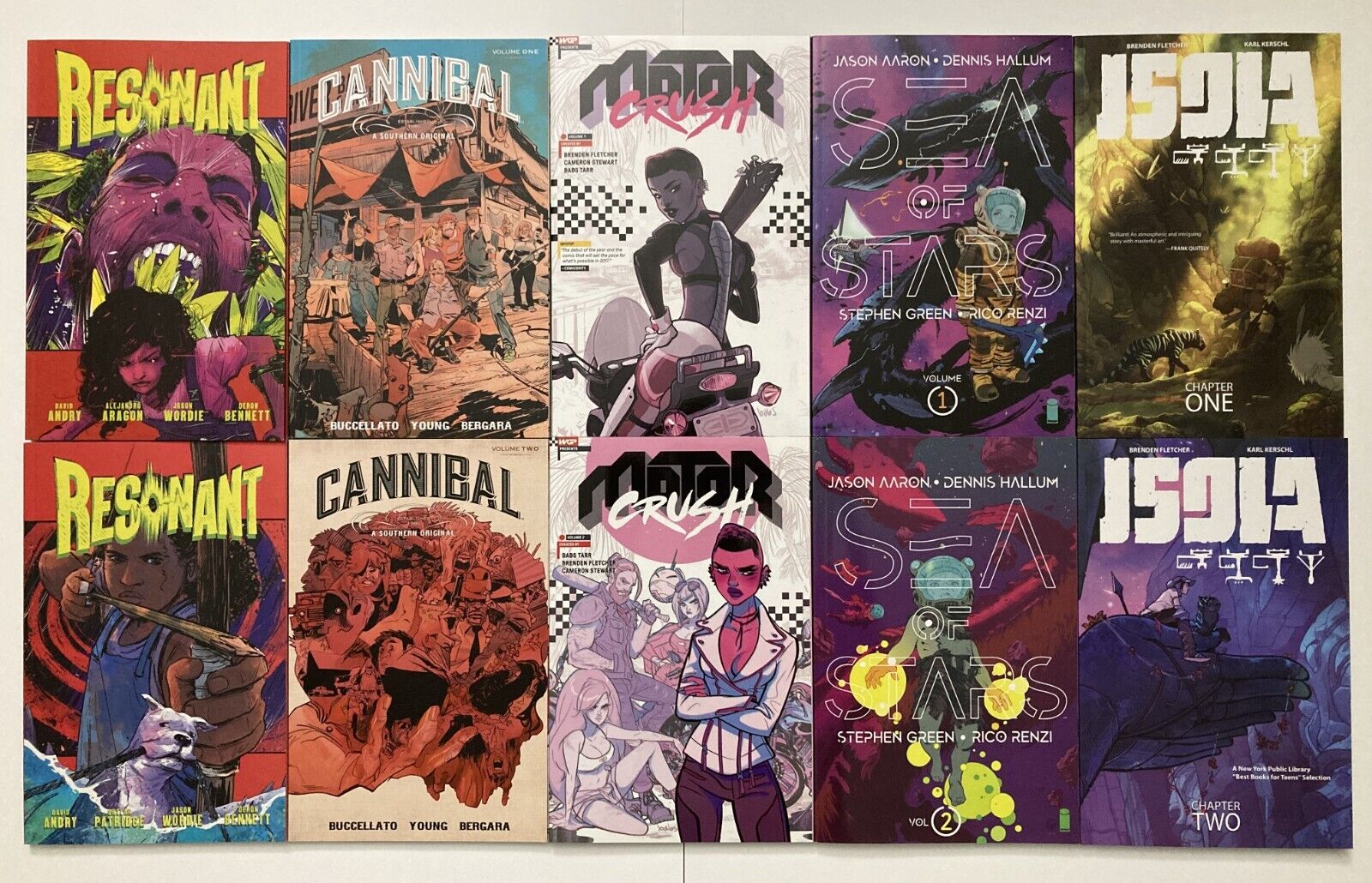 Trade Paperback Lot Of Horror And Sci-fi  Titles By Image & Vault Comics