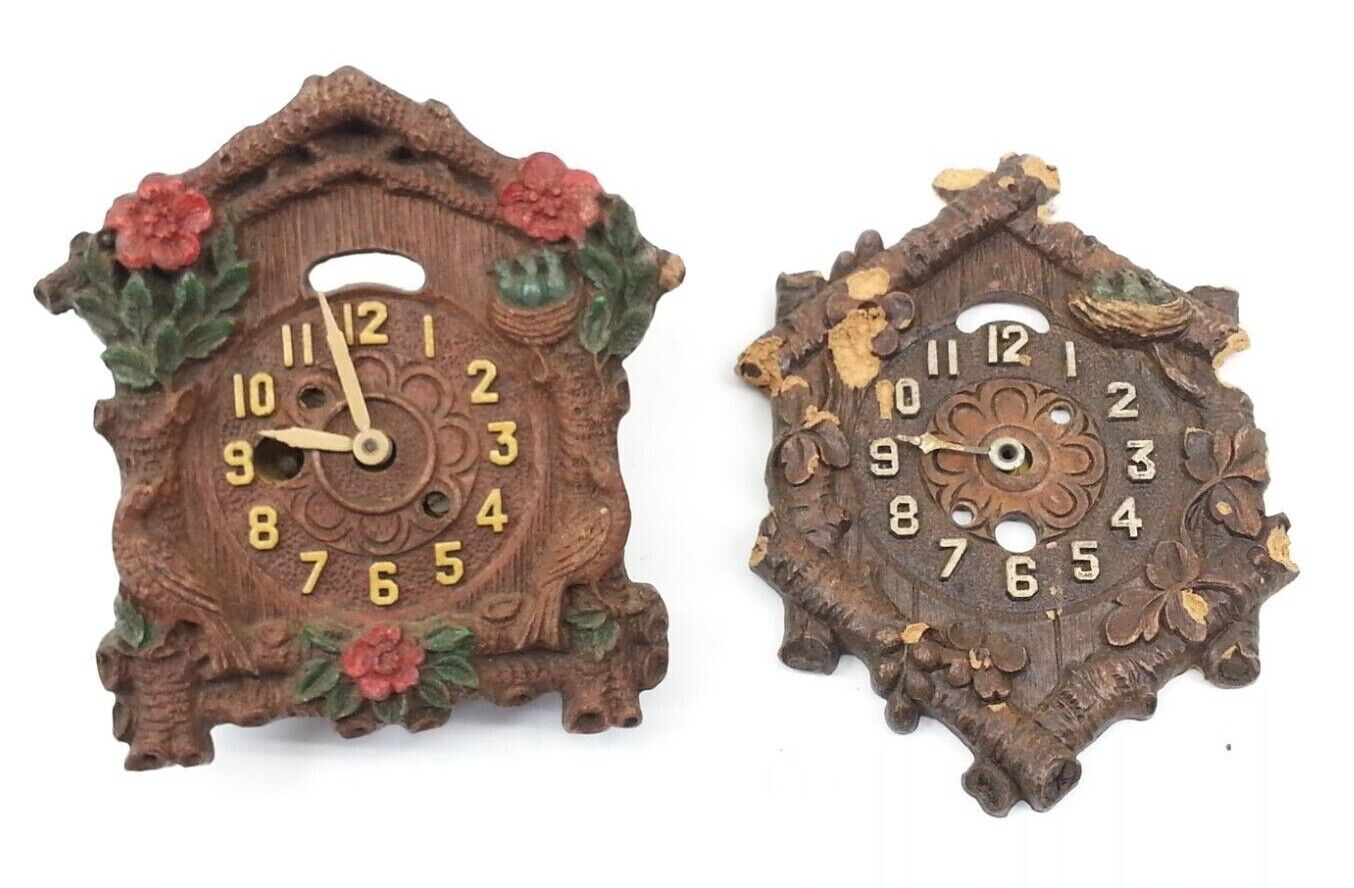 2 Vintage Clock Fronts Face