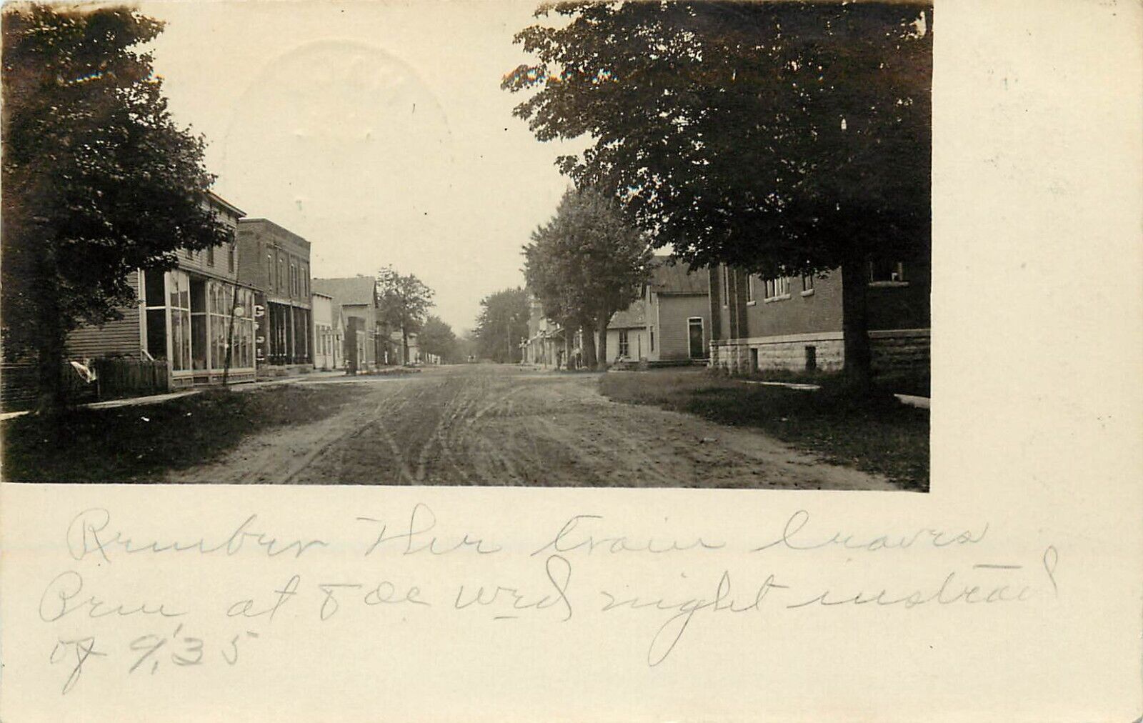 RPPC Postcard; Street Scene Posted Macy IN 1907, Allen Township, Miami County