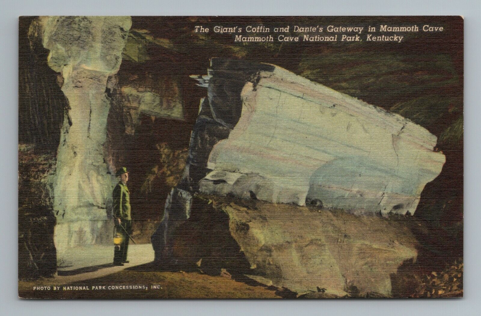 Mammoth Cave Giant\'s Coffin Dante\'s Gateway Kentucky Postcard