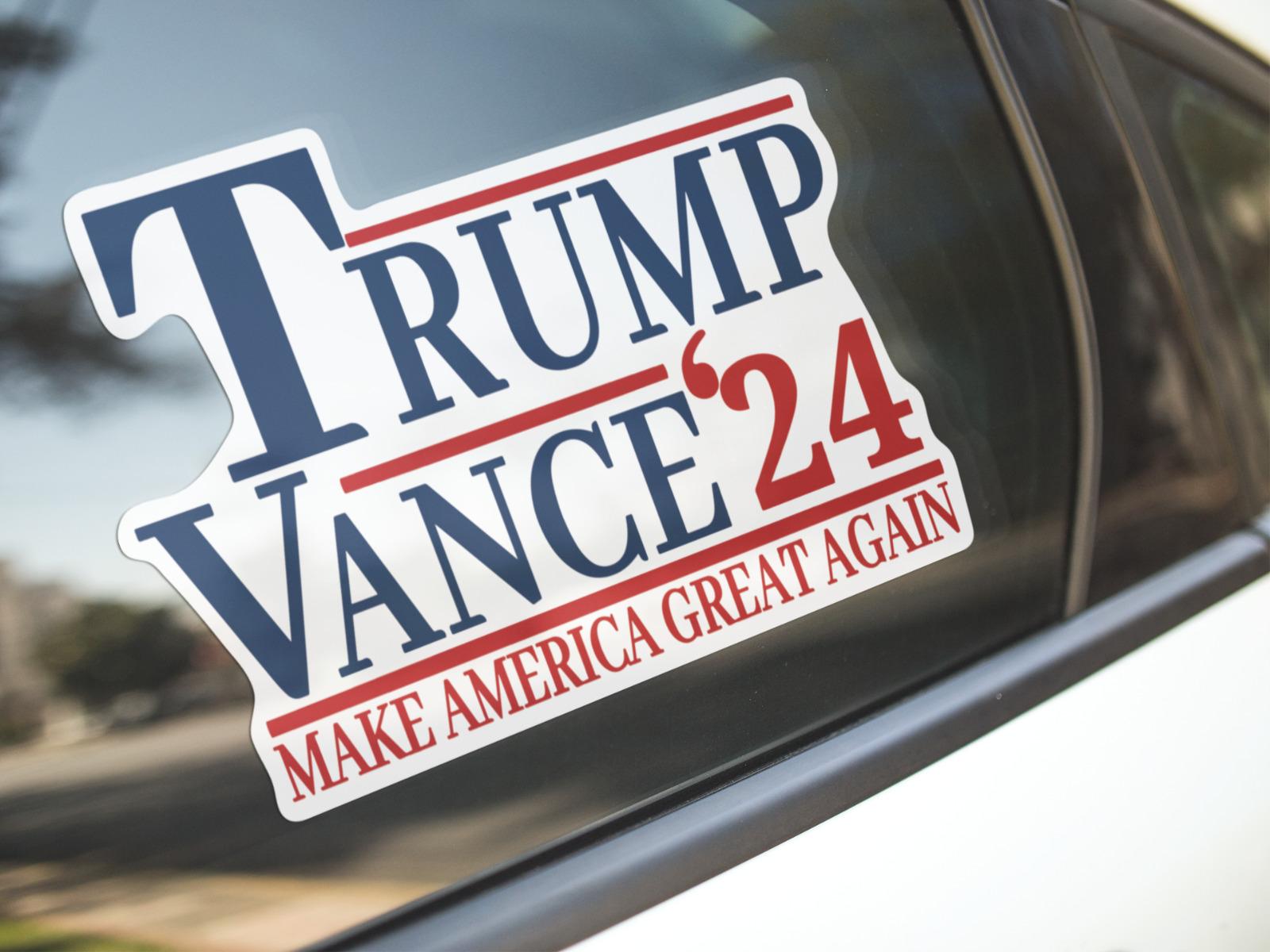 TRUMP VANCE 2024 STICKERS 2 PACK 5.5-INCH BY 3.4-IN MAGA AMERICA PRESIDENT USA