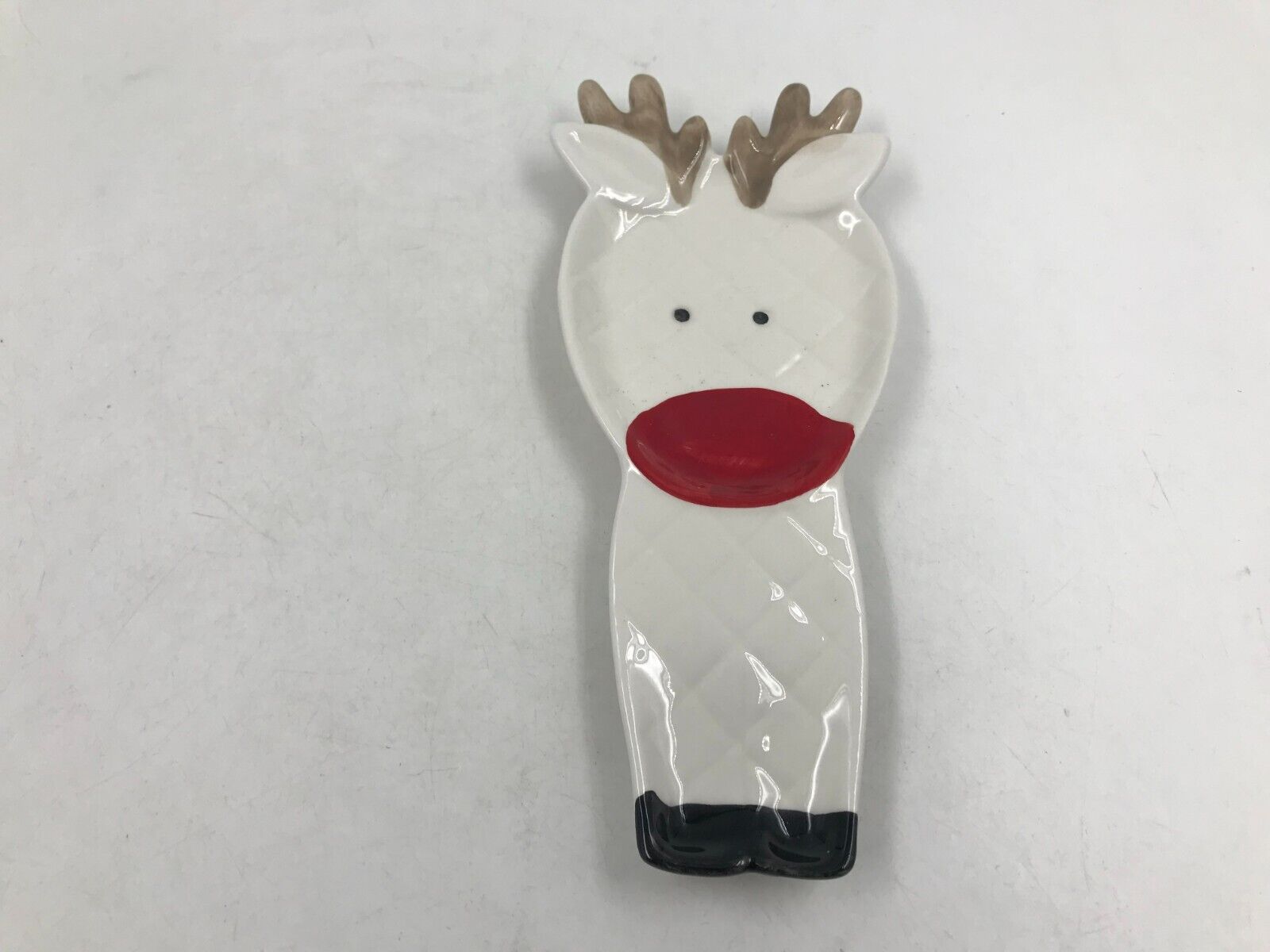 Ceramic 9in Christmas Reindeer Spoon Rest DD01B21003