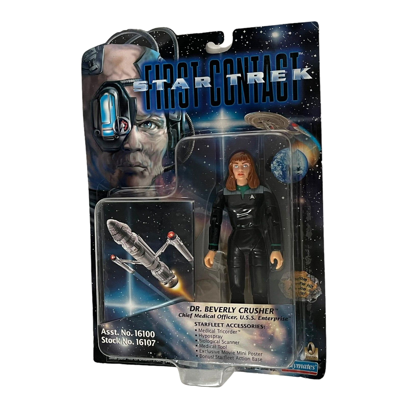 Star Trek First Contact Dr. Beverly Crusher 5 Inch Action Figure 1996 Playmates