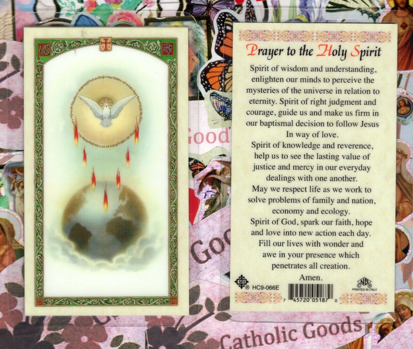 Prayer to the Holy Spirit - Laminated  Holy Card HC9-066E