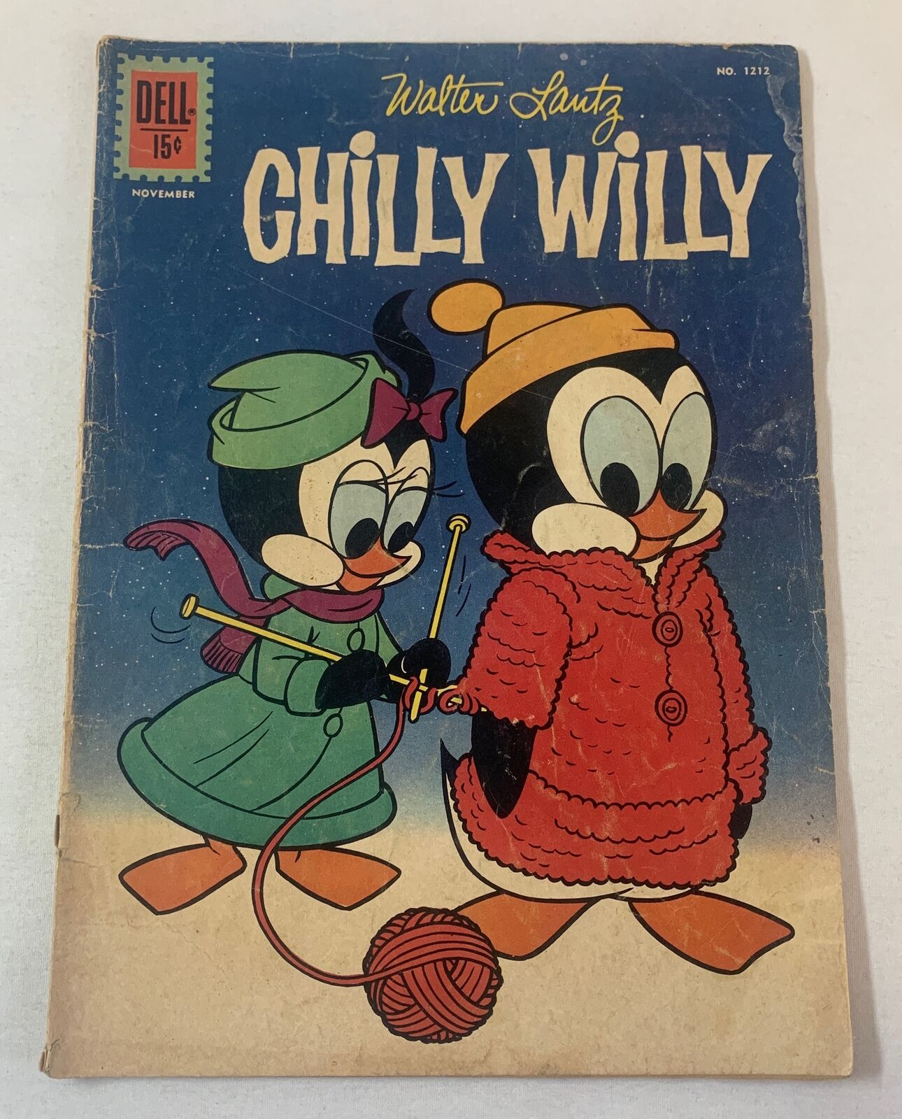 1961 Dell Four Color #1212 ~ CHILLY WILLY ~ lower grade