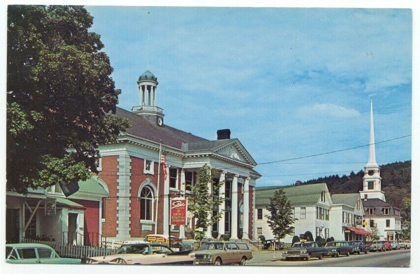 Stowe VT Main Street Vintage Postcard Vermont