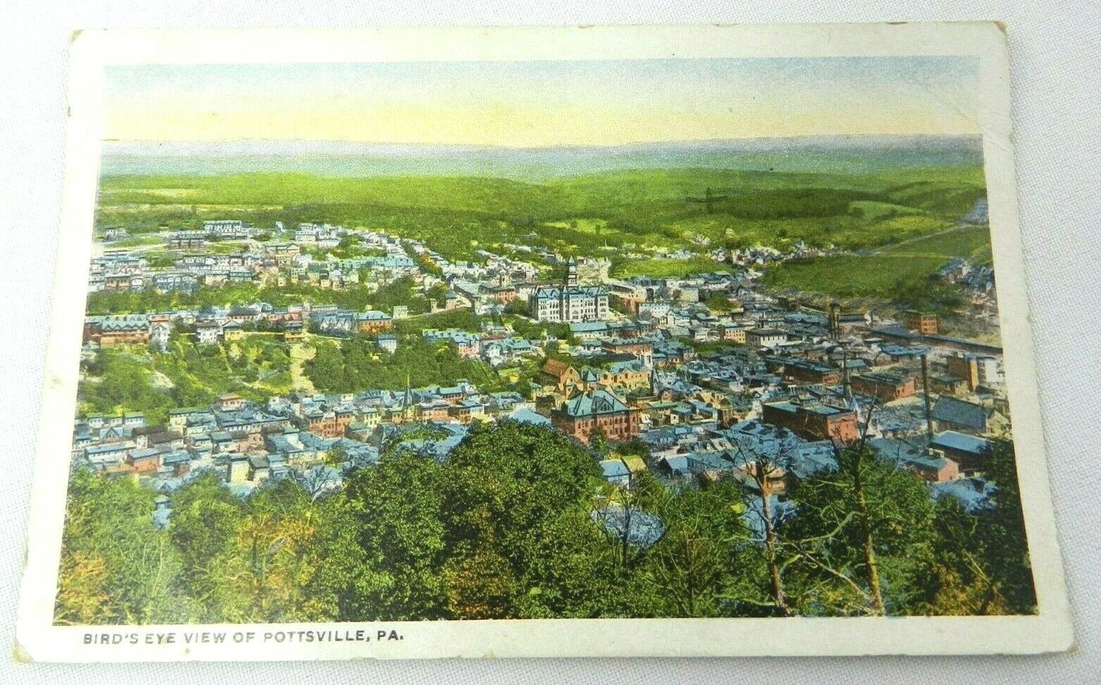 Pennsylvania-PA, Bird\'s-Eye View Of Pottsville, Vintage Postcard