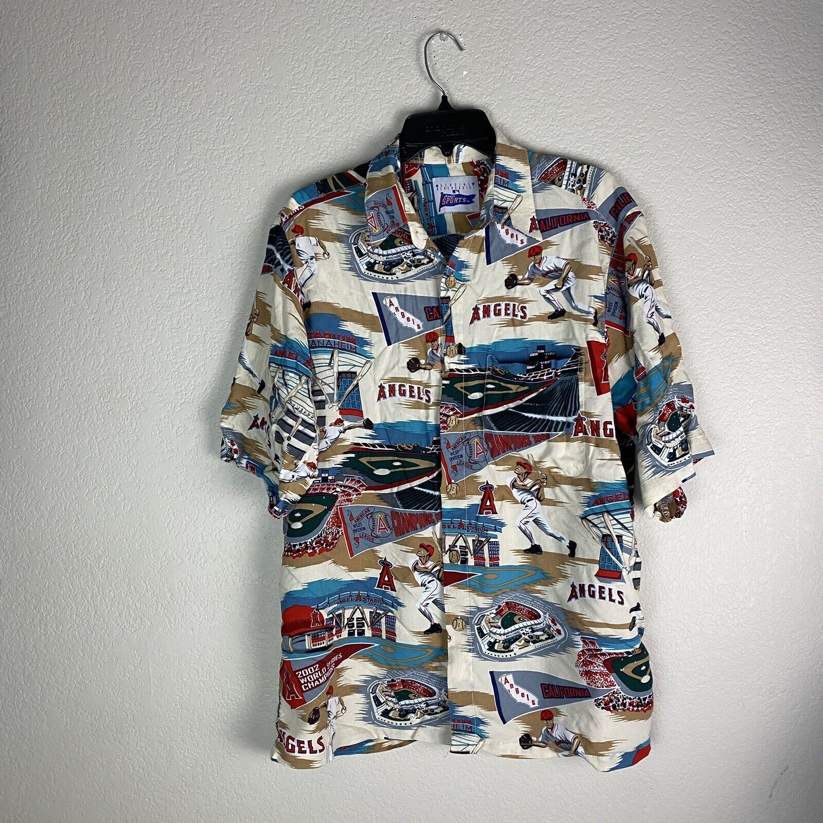 Anaheim Angels Reyn Sports Vintage Button Up Shirt Size Medium Rare