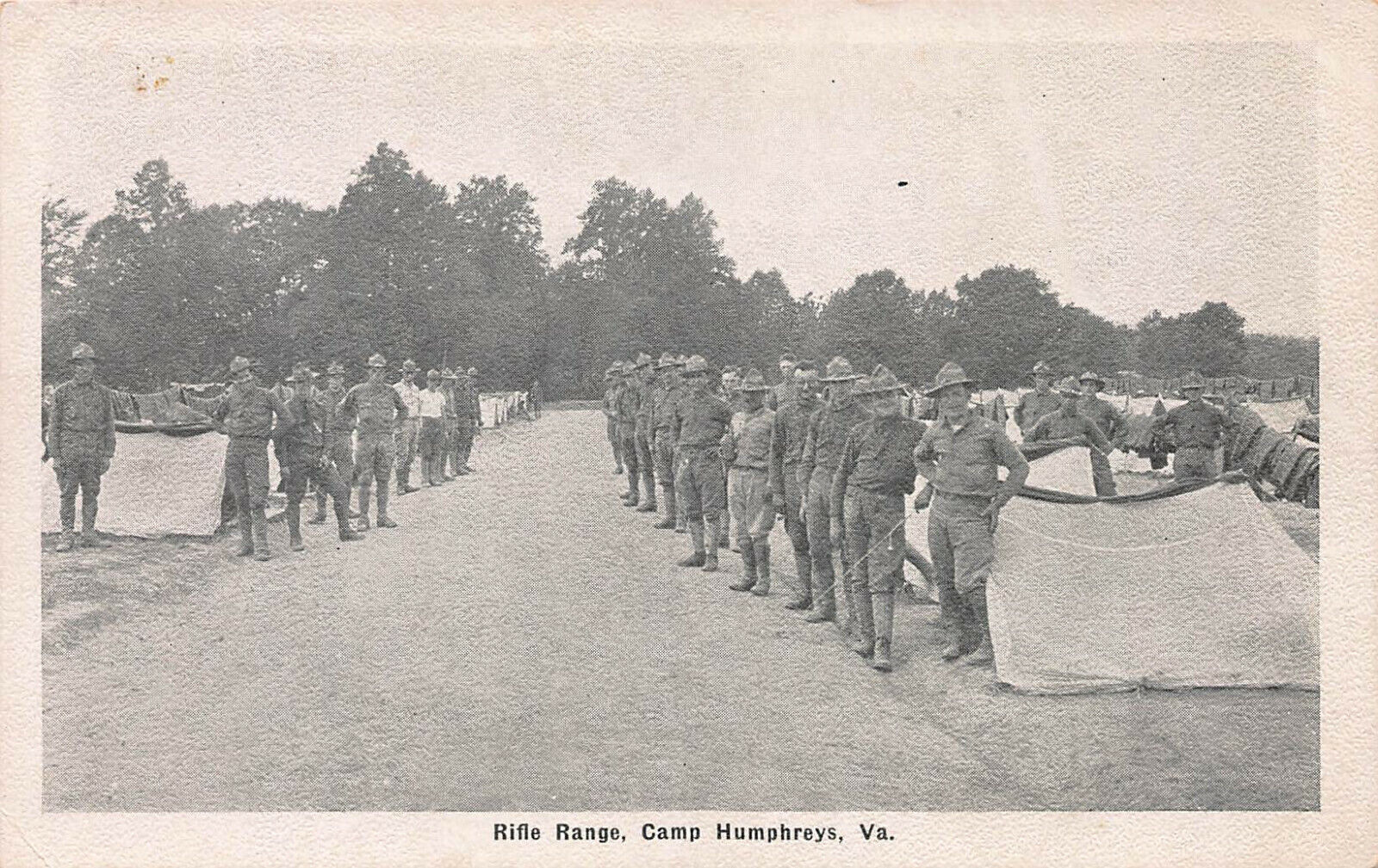 Rifle Range, Camp Humphreys, Virginia, Early Postcard, Unused 
