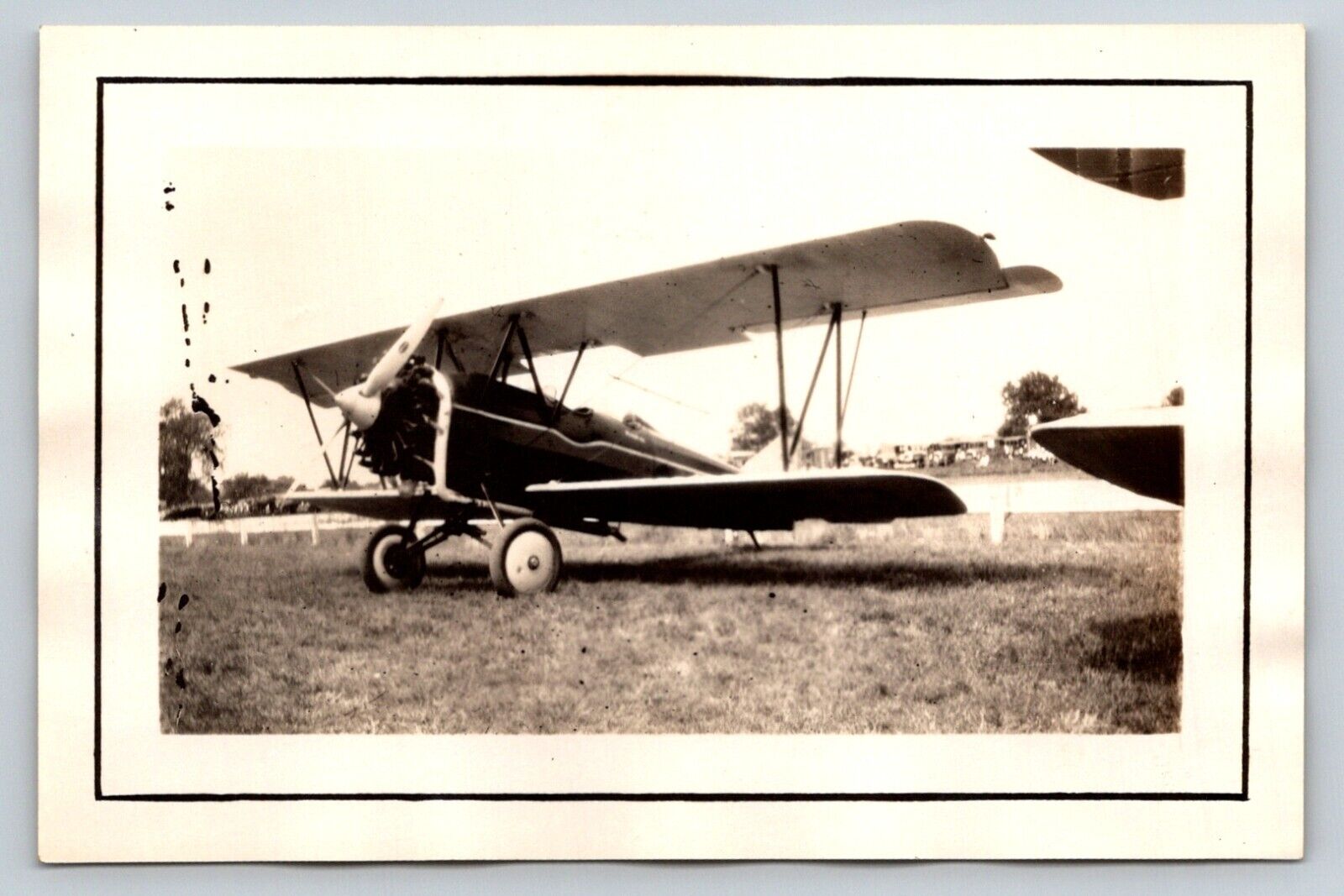 antique Real photo snapshot c1929 Travel Air 5 x 3 1/4 inches Biplane