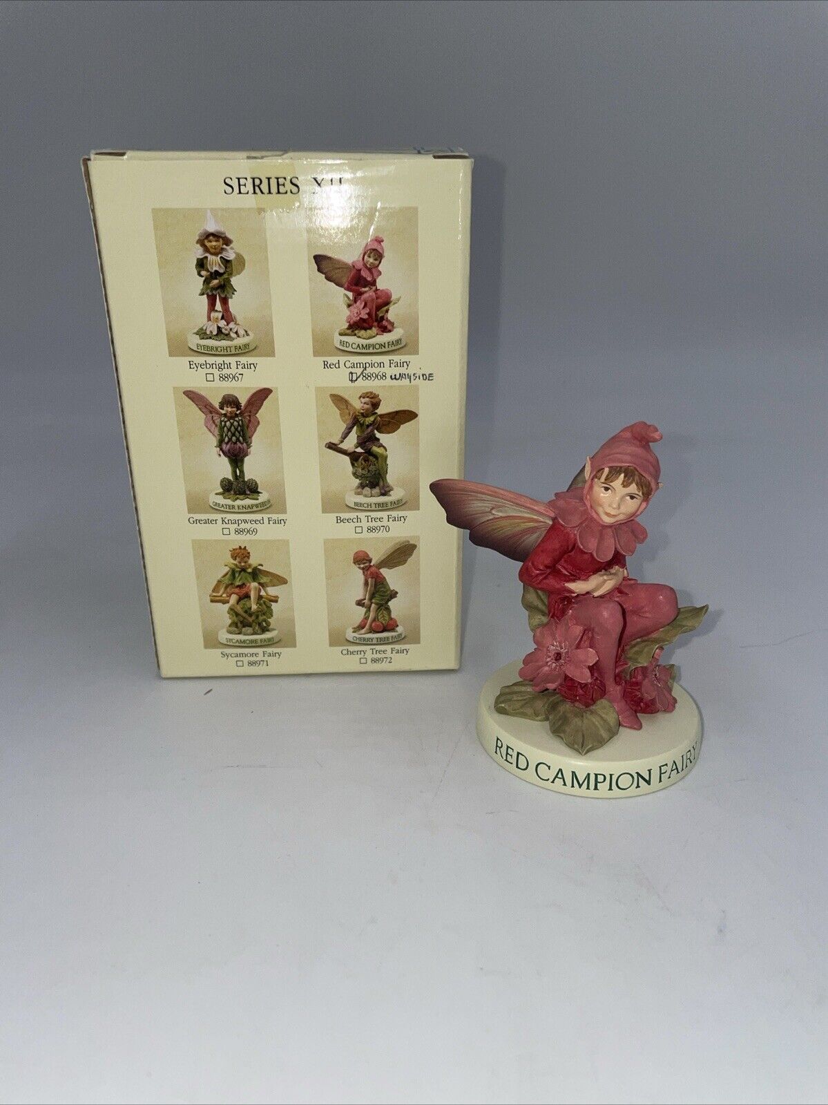Red Champion Fairy , Cicely Mary Barker Flower Fairies figurine, Series XII