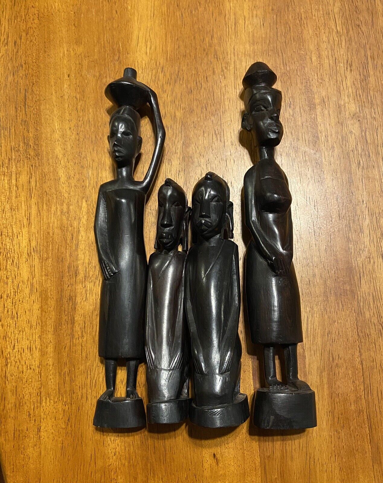 Vintage Tanganyika African hand carved figures