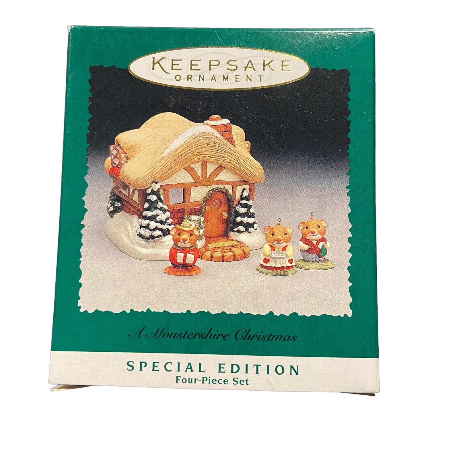 1995 Hallmark Keepsake Ornament A Moustershire Christmas 4 Piece Set