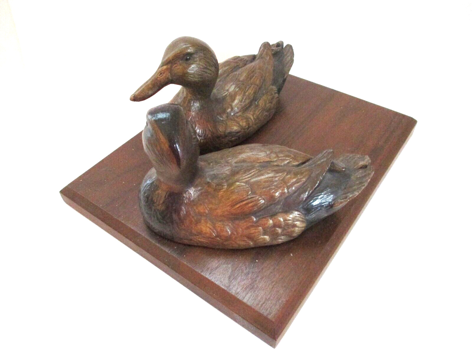Chesapeake Reproductions Mallard Ducks Sculpture Wood Base