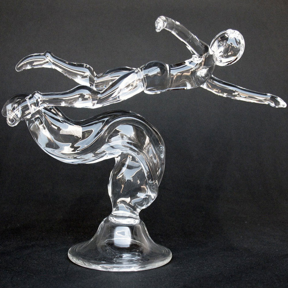 Triathlon Swimmer Swimming Figurine Glass Crystal  