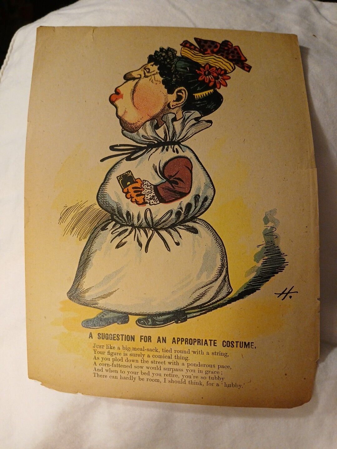 1870-80’s Charles H Penny Dreadful Vinegar Valentine 