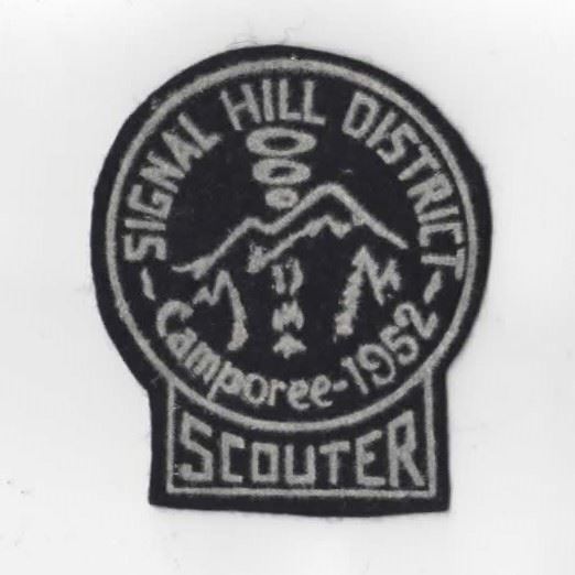1952 Camporee Scouter Signal Hill District Felt Patch [CHI-132]