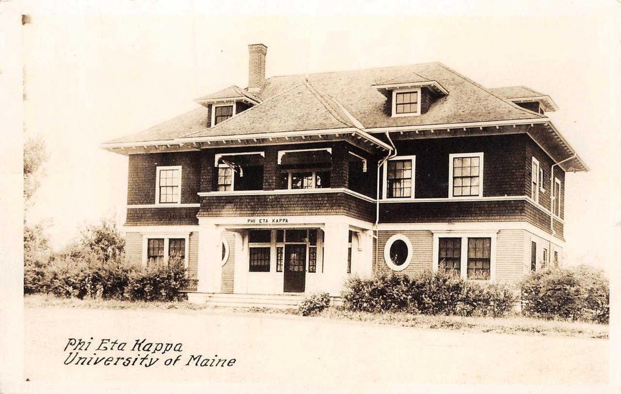 RPPC PHI ETA KAPPA University of Maine, Orono Fraternity c1920s Vintage Postcard