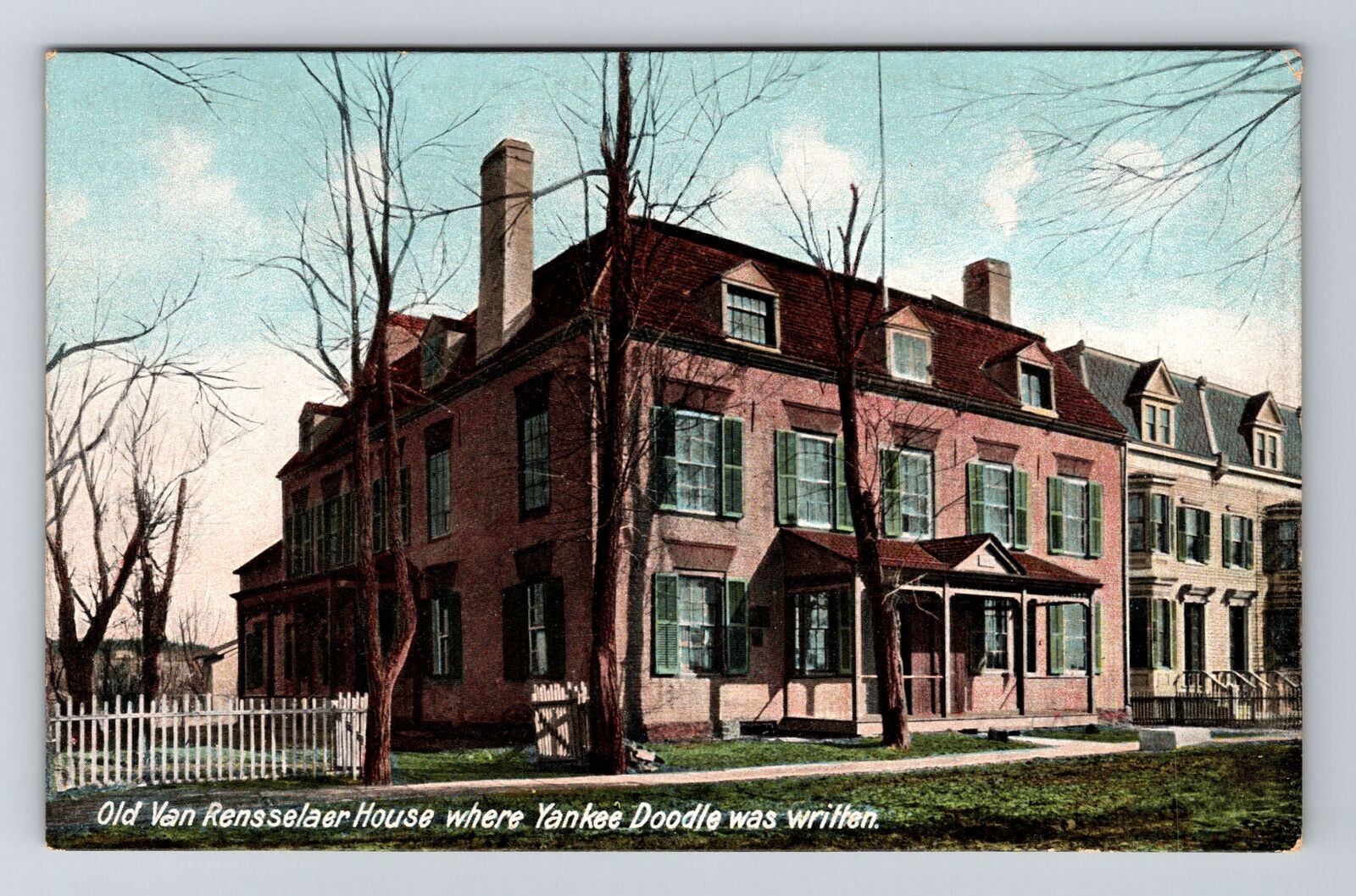 Albany NY-New York, House Yankee Doodle was Written, Antique Vintage Postcard
