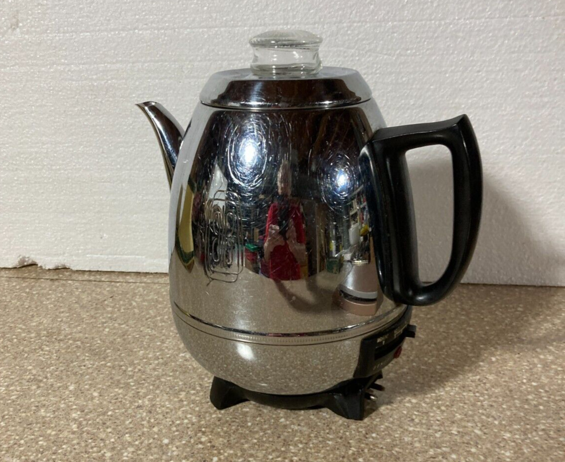 Vintage GE General Electric 68P40 Automatic Coffee Maker Pot Belly Percolator