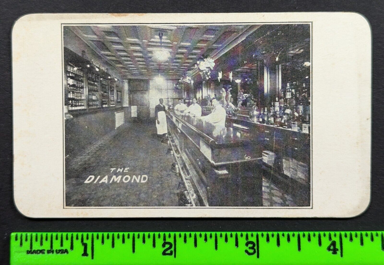 Vintage Diamond Bowling Alleys Cafe Frederick Maryland Interior Business Card