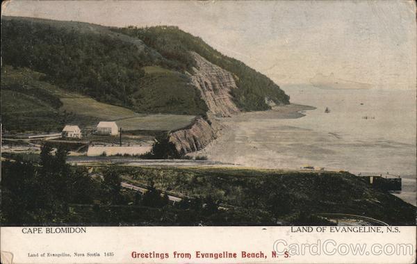 Canada 1907 Grand Pre,NS Evangeline Beach,View of Cape Blomidon Nova Scotia