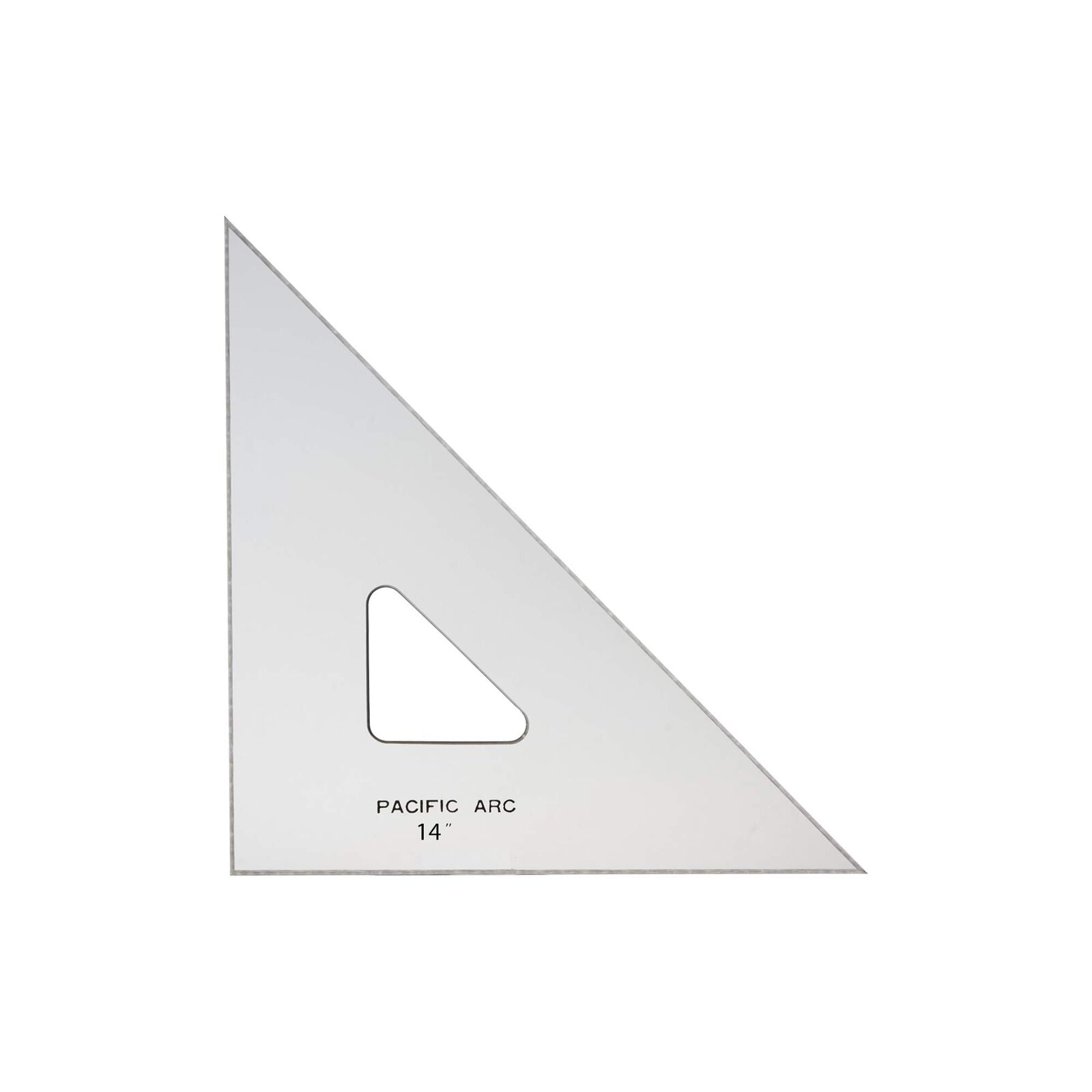 Pacific Arc Drafting Triangle, 14-inch, 45/90 Degrees, w/Inking Edge, Topaz
