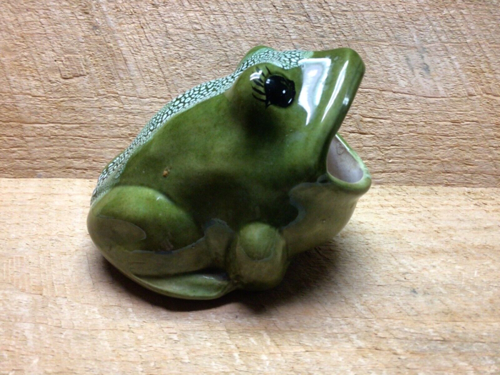 Vintage Ceramic Frog or Toad Green (1971)