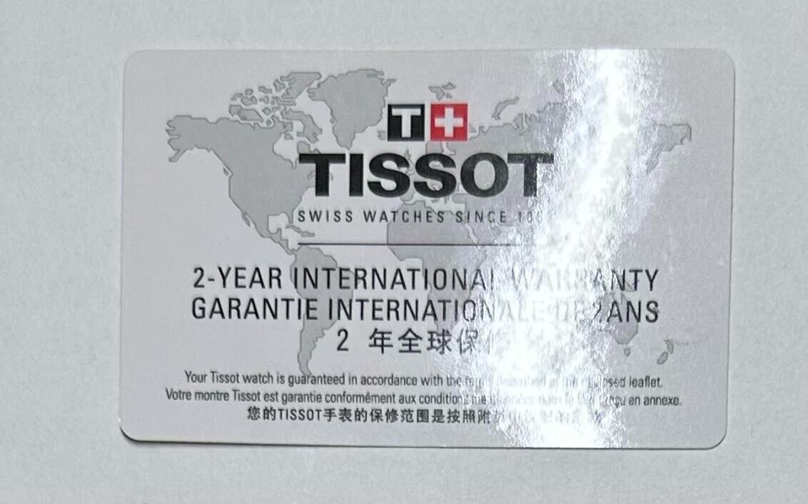 Real Tissot Empty Guarantee Blank International Certificate Card Retailer Stamp