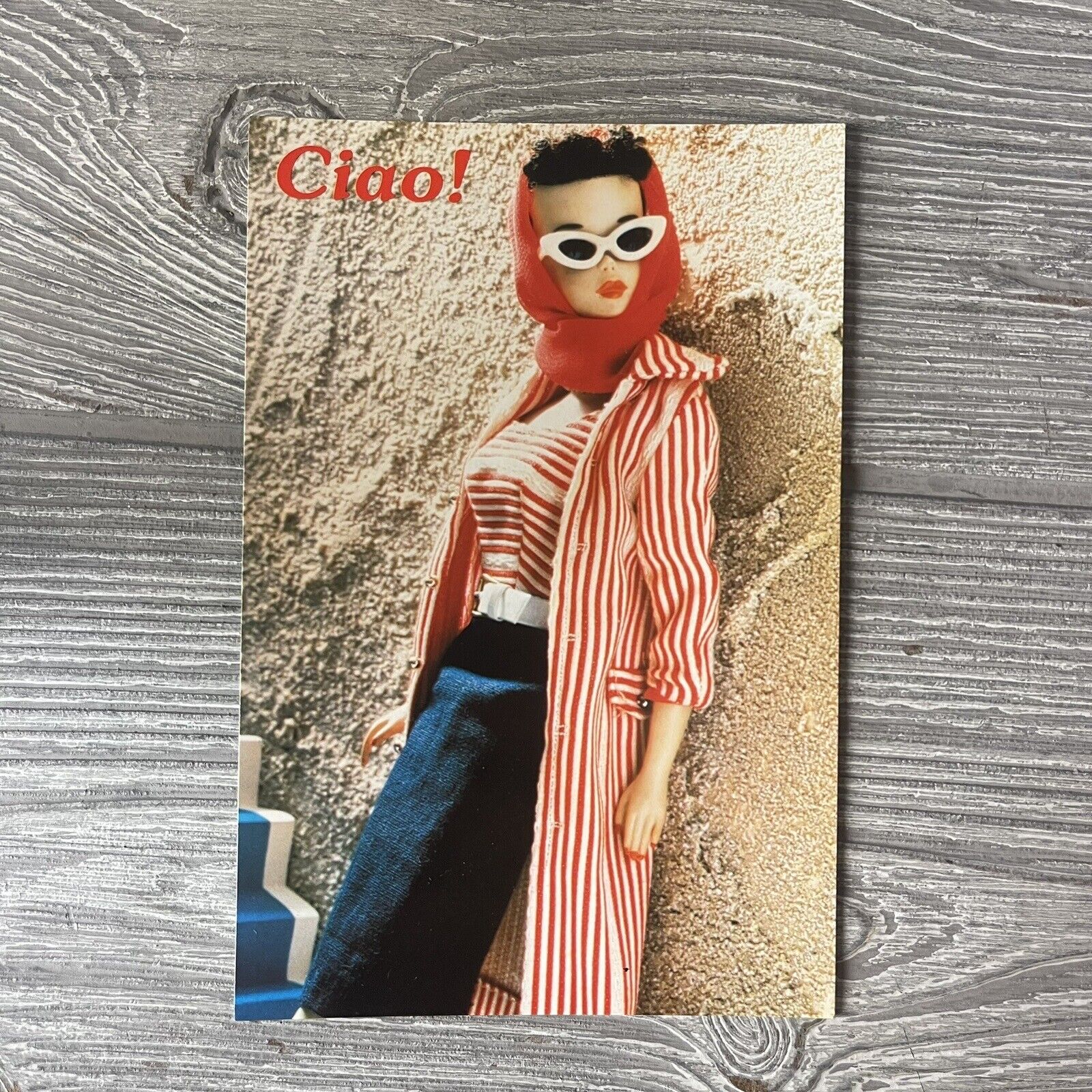 Ciao Barbie 4x6” 1997 Vintage Postcard Roman holiday 1959