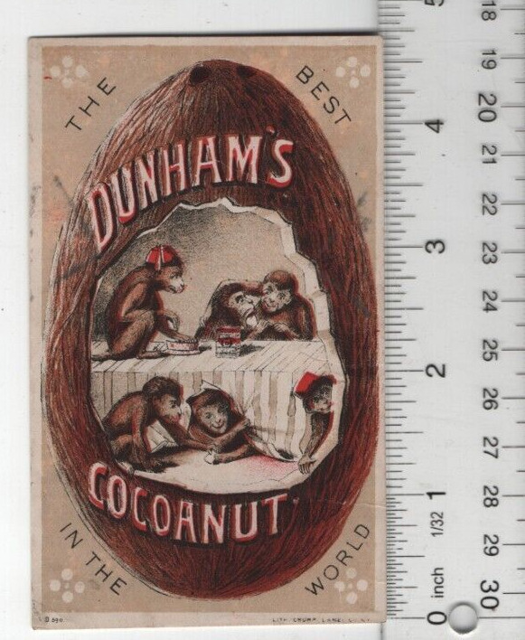 Dunham\'s Cocoanut Victorian Trade Card 1880s 3\