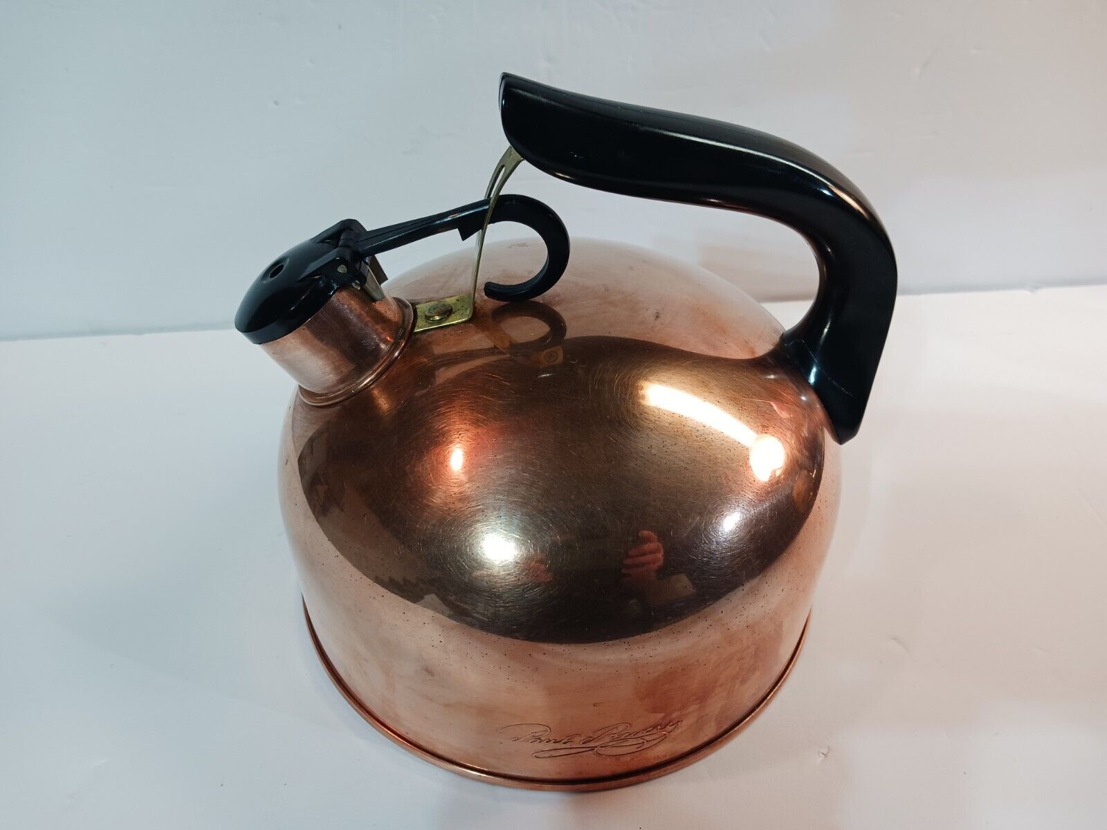 Paul Revere Ware Whistling Rare All Copper & Brass Tea Kettle Rome, NY U.S.A.
