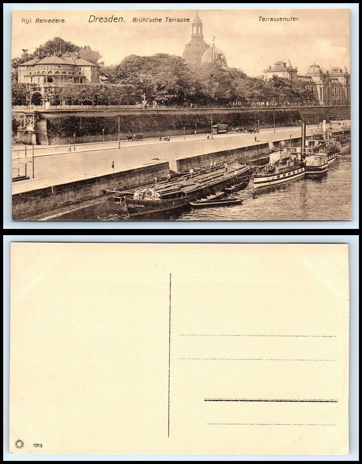 GERMANY Postcard - Dresden, Belvedere, Bruhl\'sche Terrasse, Terrassenufer F17