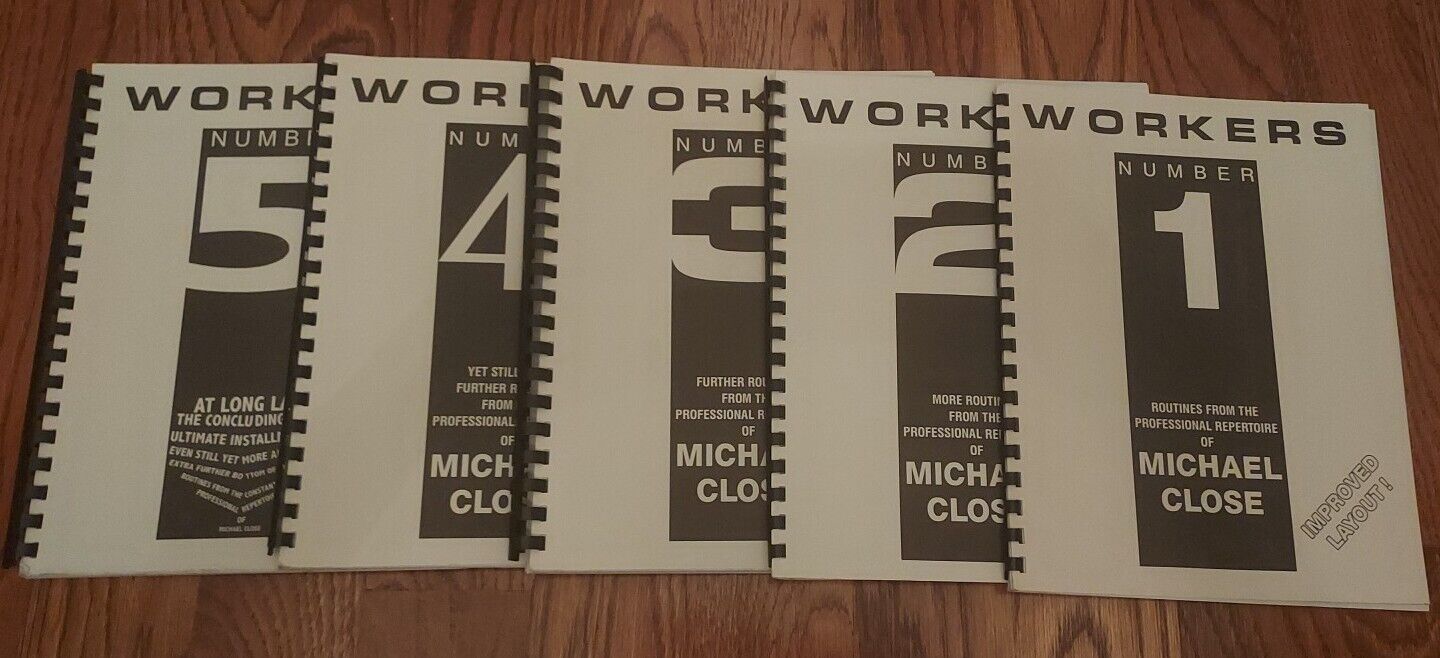 WORKERS Complete Set 5 Volumes Magic Routines From Repertoire of Michael Close