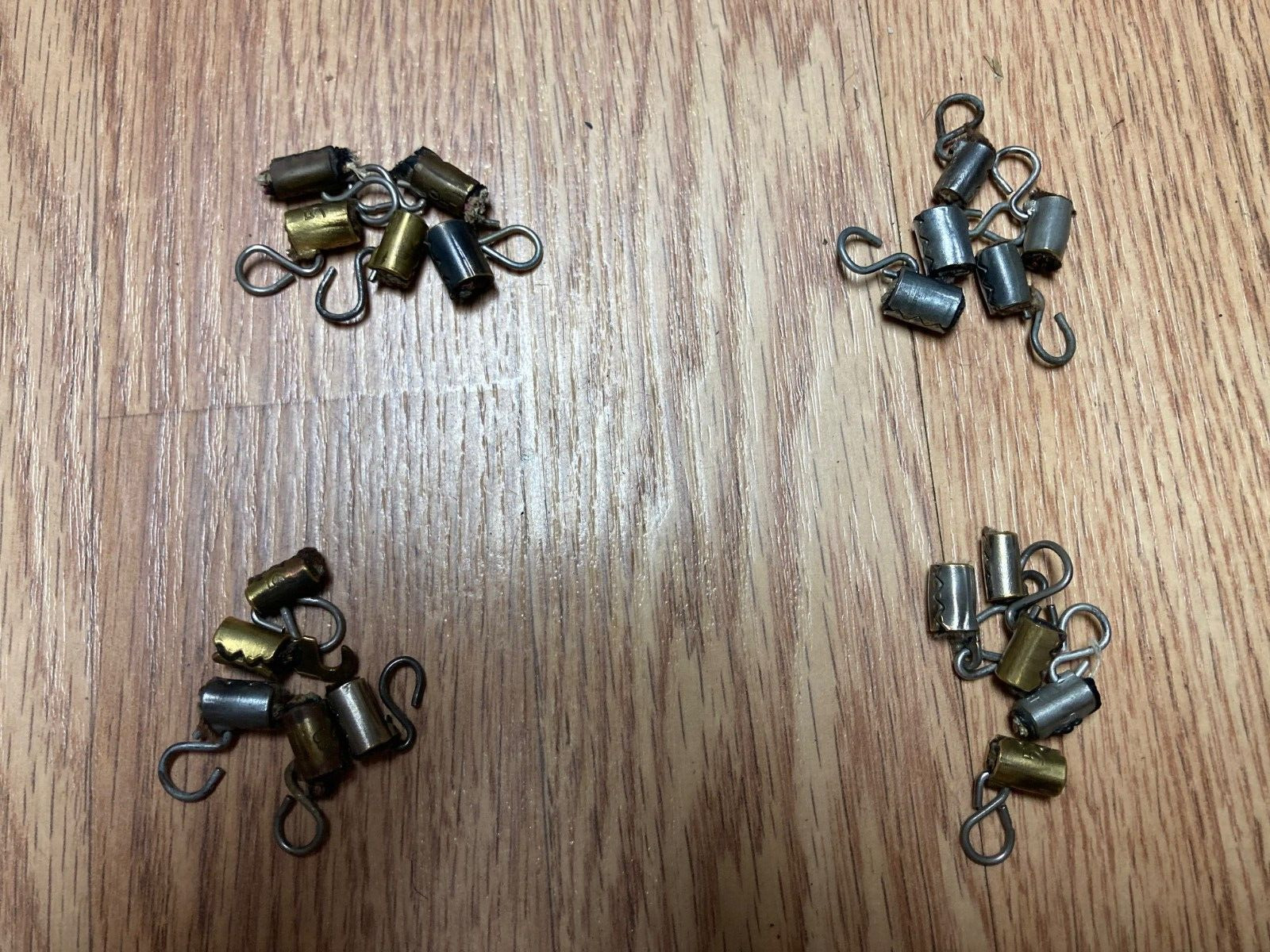 western electric telephone cord brass restraints lot of (10)