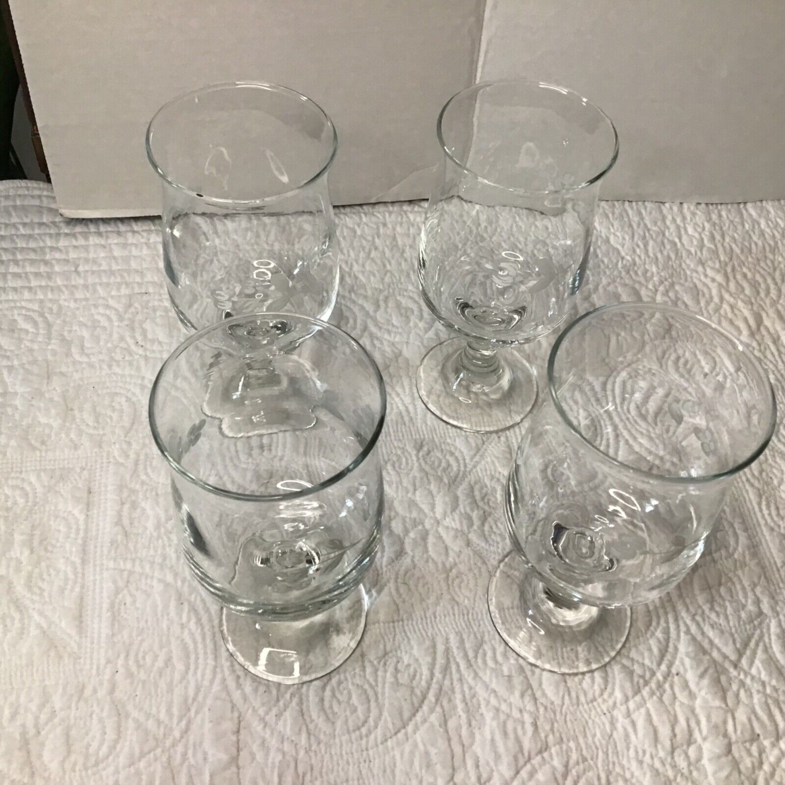 vintage set of 4 water goblets Pfalzcraft \