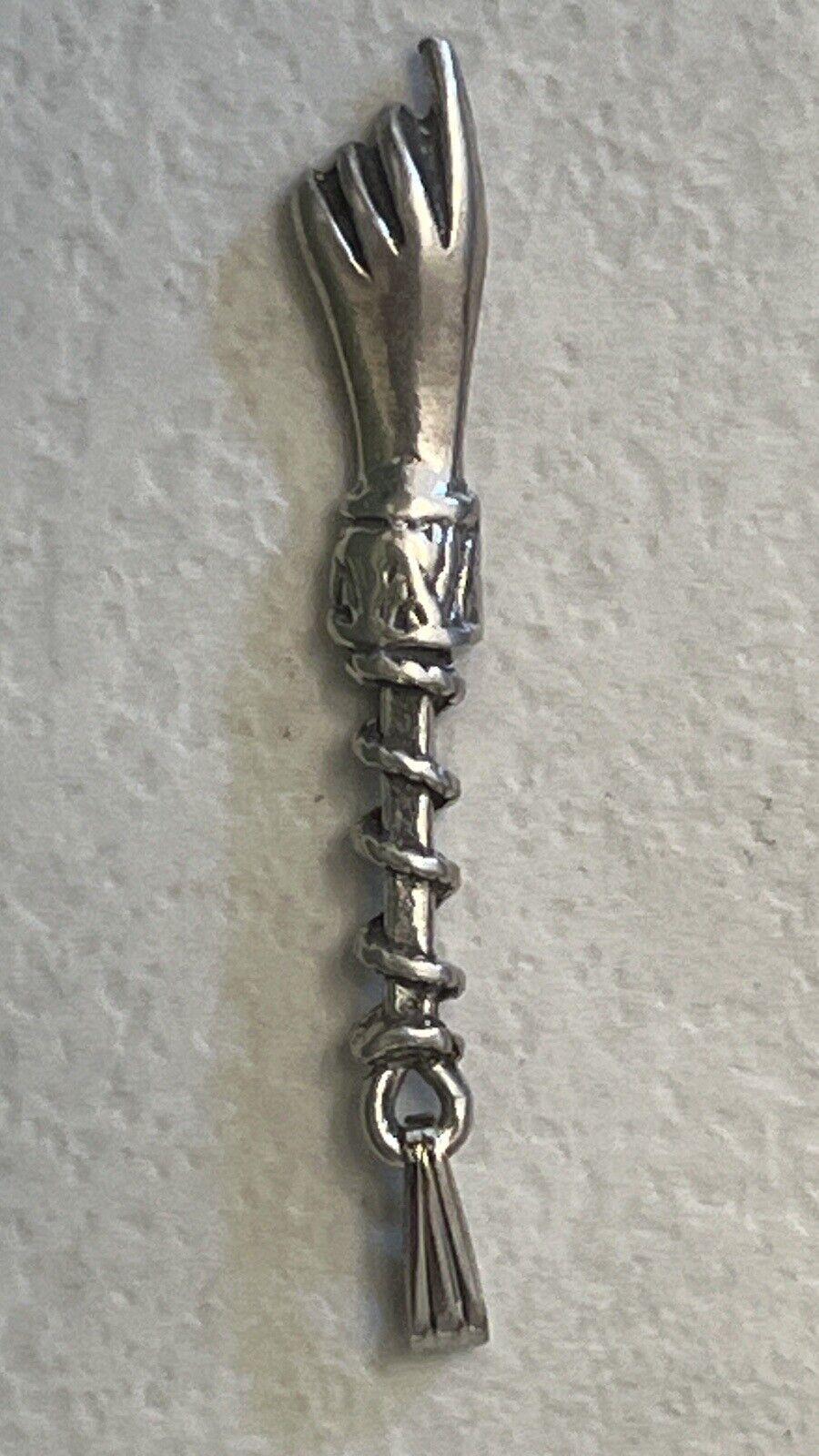 Rare Jewish Vintage Torah pointer miniature pendant for travel, Mid Century