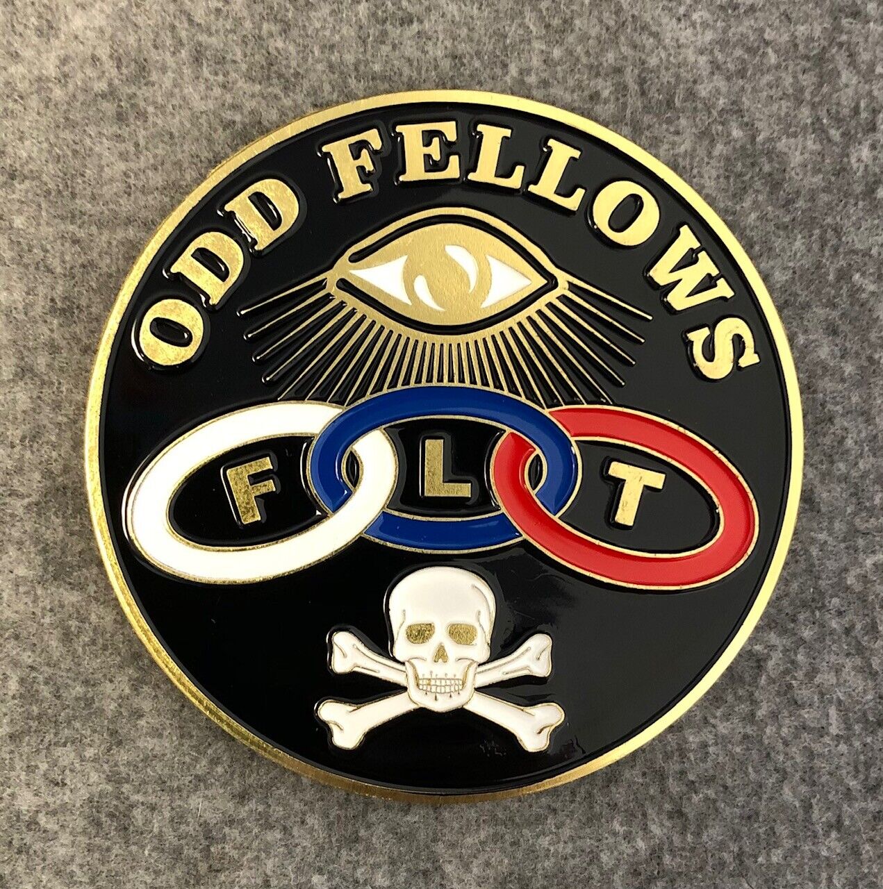 Odd Fellows Car Auto Emblem (Black)